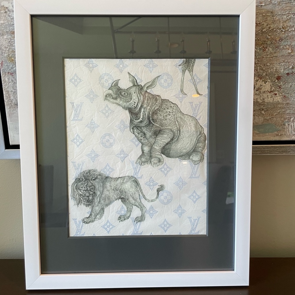 Louis Vuitton “Chapman Brothers” Savane Tissue Paper Framed